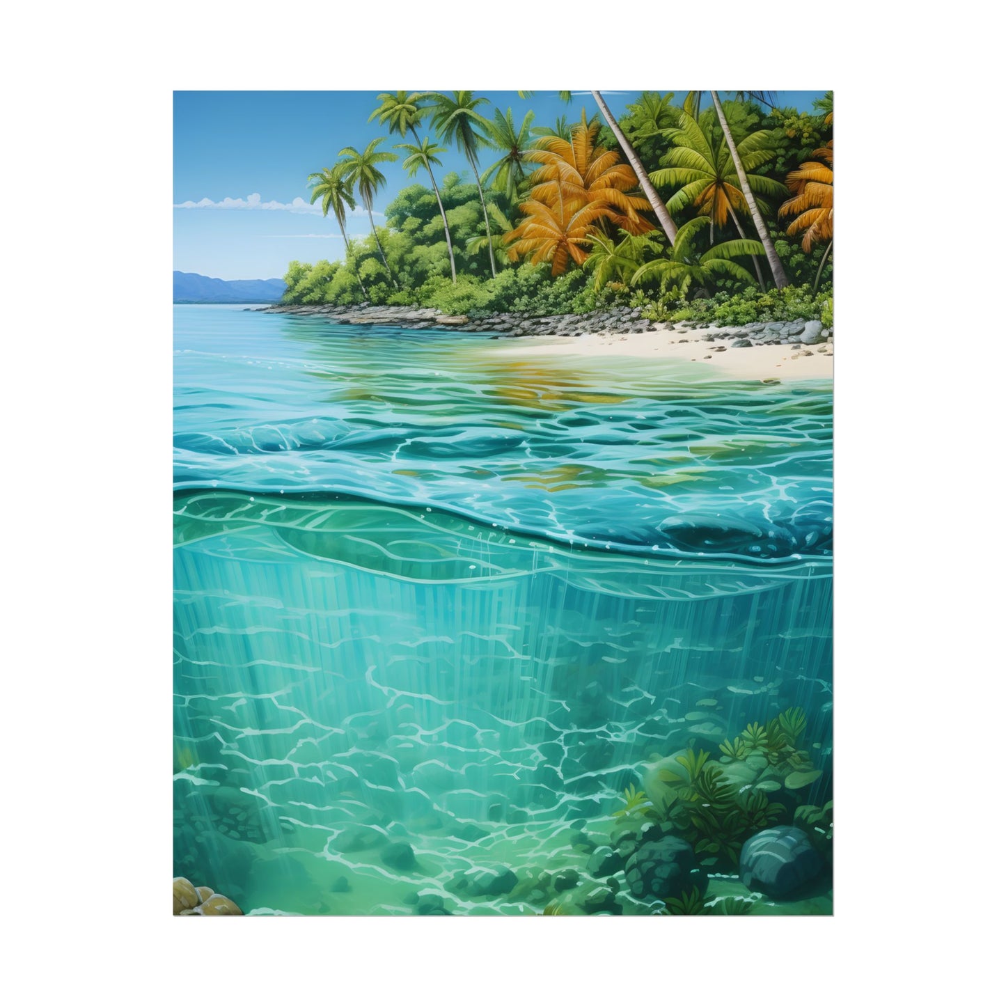 Tropical Island Paradise: Serene Natural Beauty - Poster