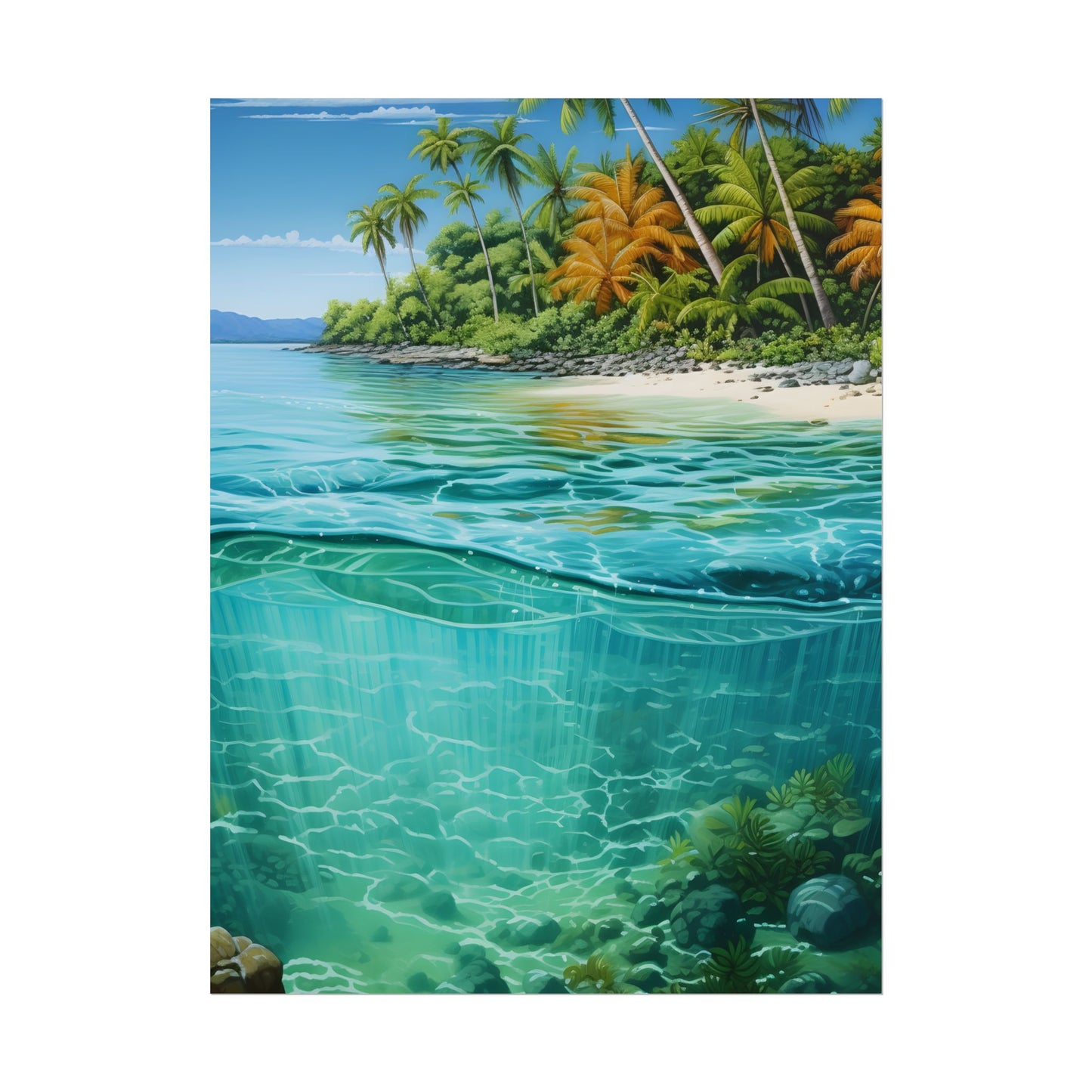 Tropical Island Paradise: Serene Natural Beauty - Poster