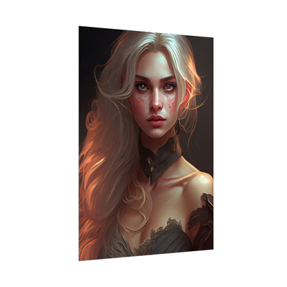 Blonde Beauty: Artistic Portrait of a Woman - Poster