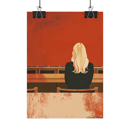 Minimalist Portrait: Blonde Woman in 20[4] Batch Poster Art - Poster