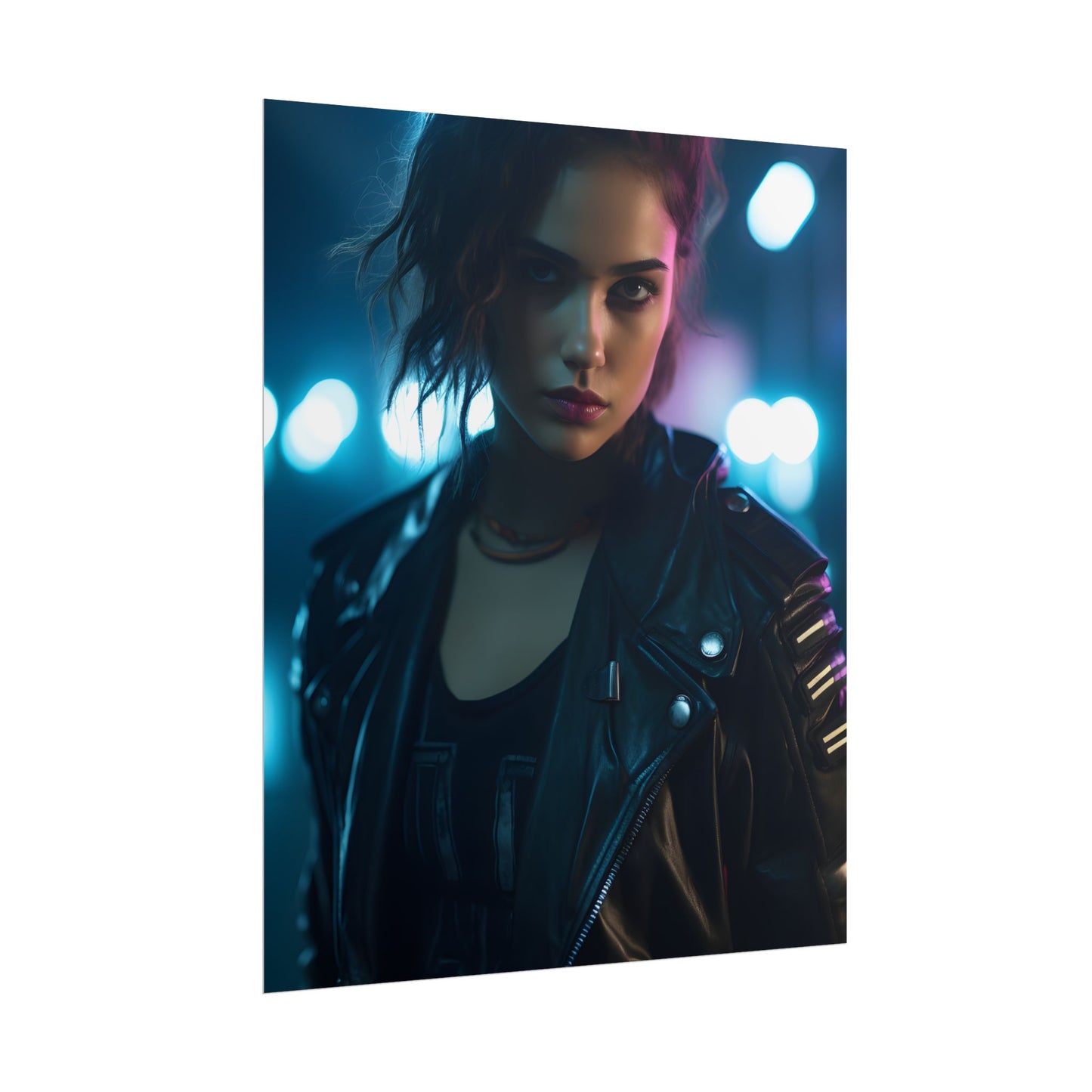 Cyberpunk Dark Beauty: Teenage Artwork - Poster