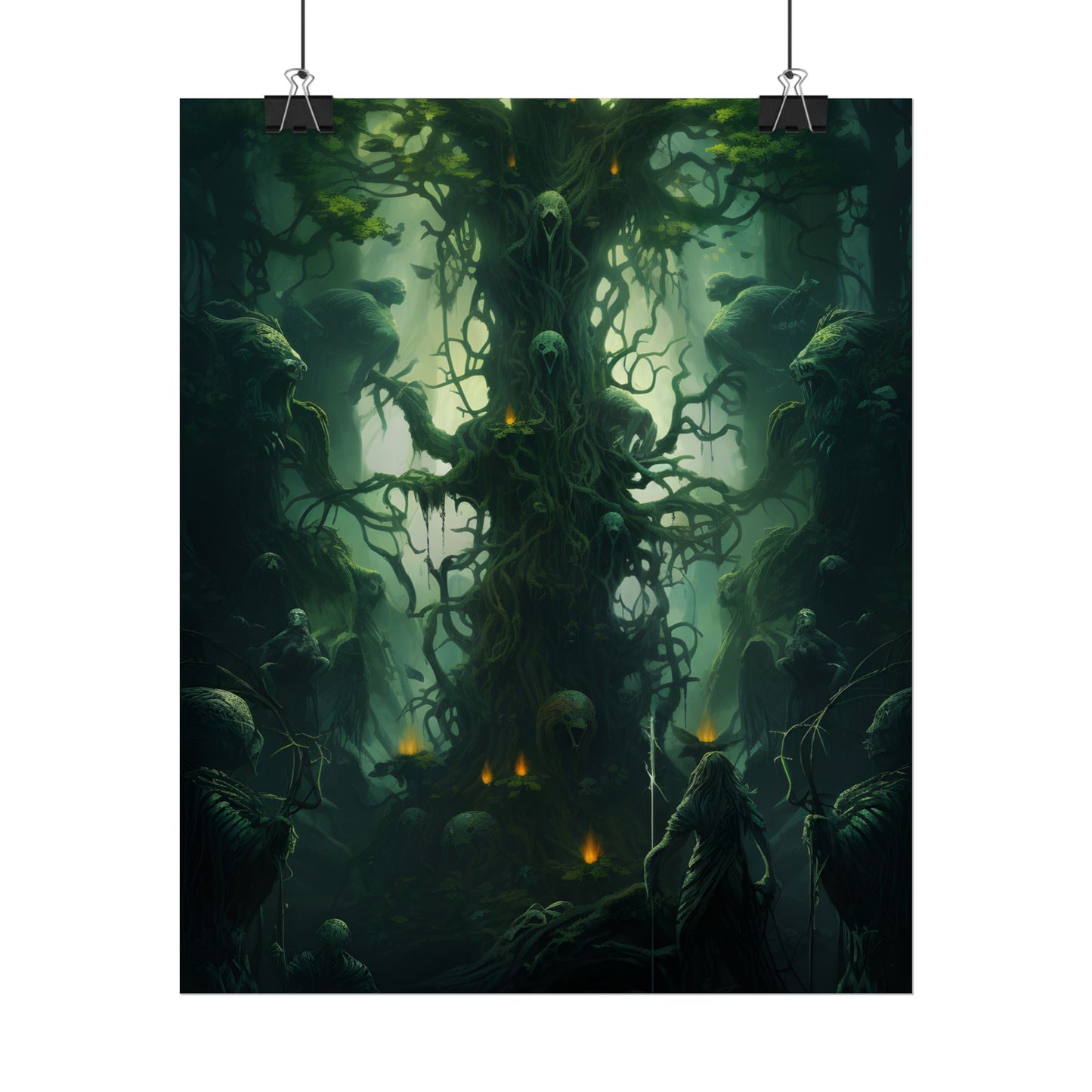 Mystical Forest Guardians: Ancient Tree Spirits Unite - Poster