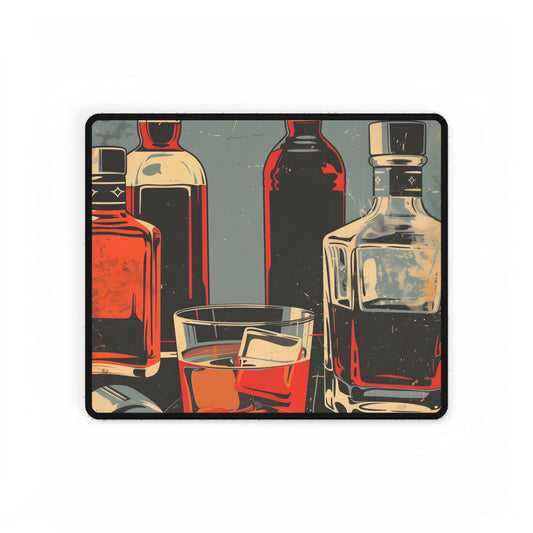 Vintage Classic Cocktail: Old-Fashioned Glass Artwork - Desk Mat