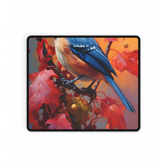 Vibrant Oak Branch Oil Painting: Nature's Artwork - Desk Mat