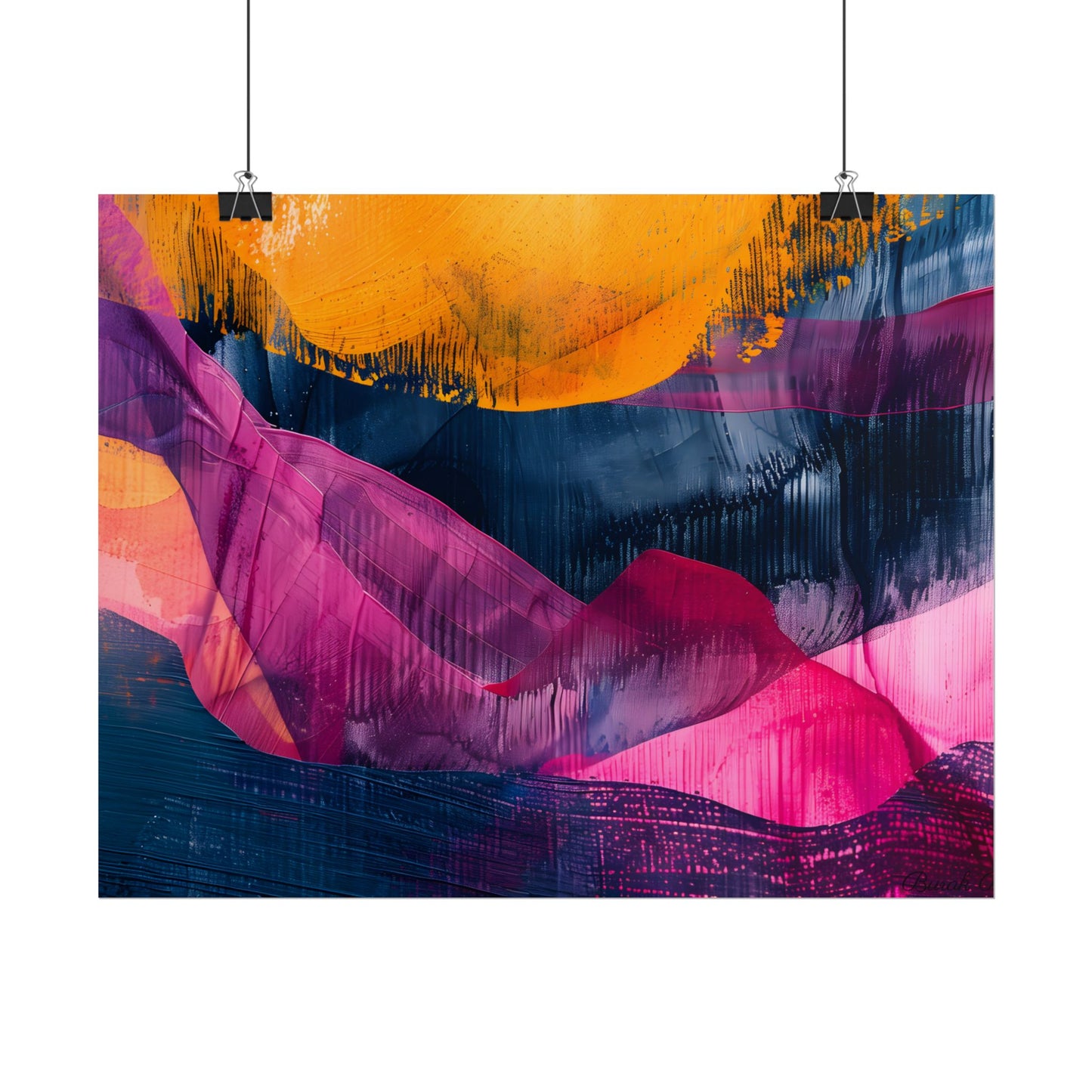 Vibrant Abstract Art: Organic Patterns in Modern Colors - Poster