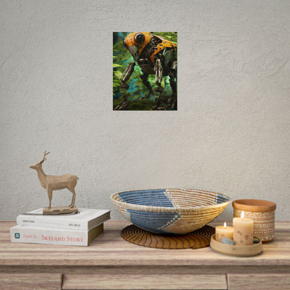Robotic Wildlife Sanctuary: AI-Operated Guardian in Bloom - Poster