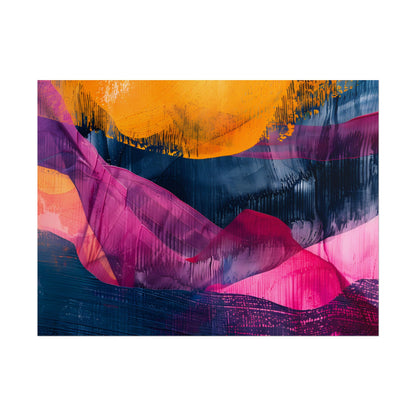 Vibrant Abstract Art: Organic Patterns in Modern Colors - Poster