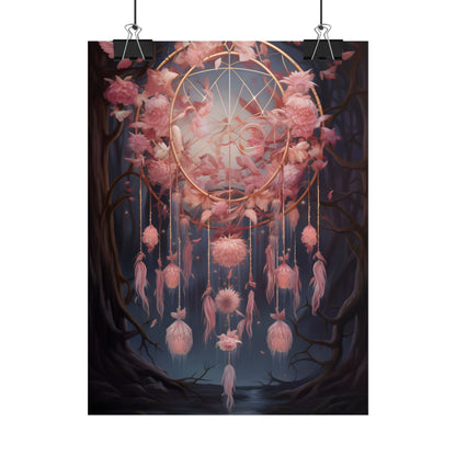 Ethereal Dreamcatcher Realm: Surreal Landscape Art - Poster