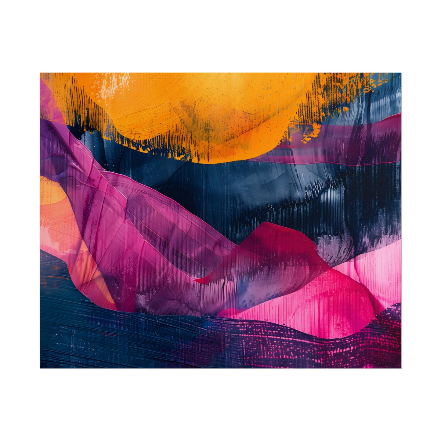 Vibrant Abstract Art: Organic Patterns in Modern Colors - Poster