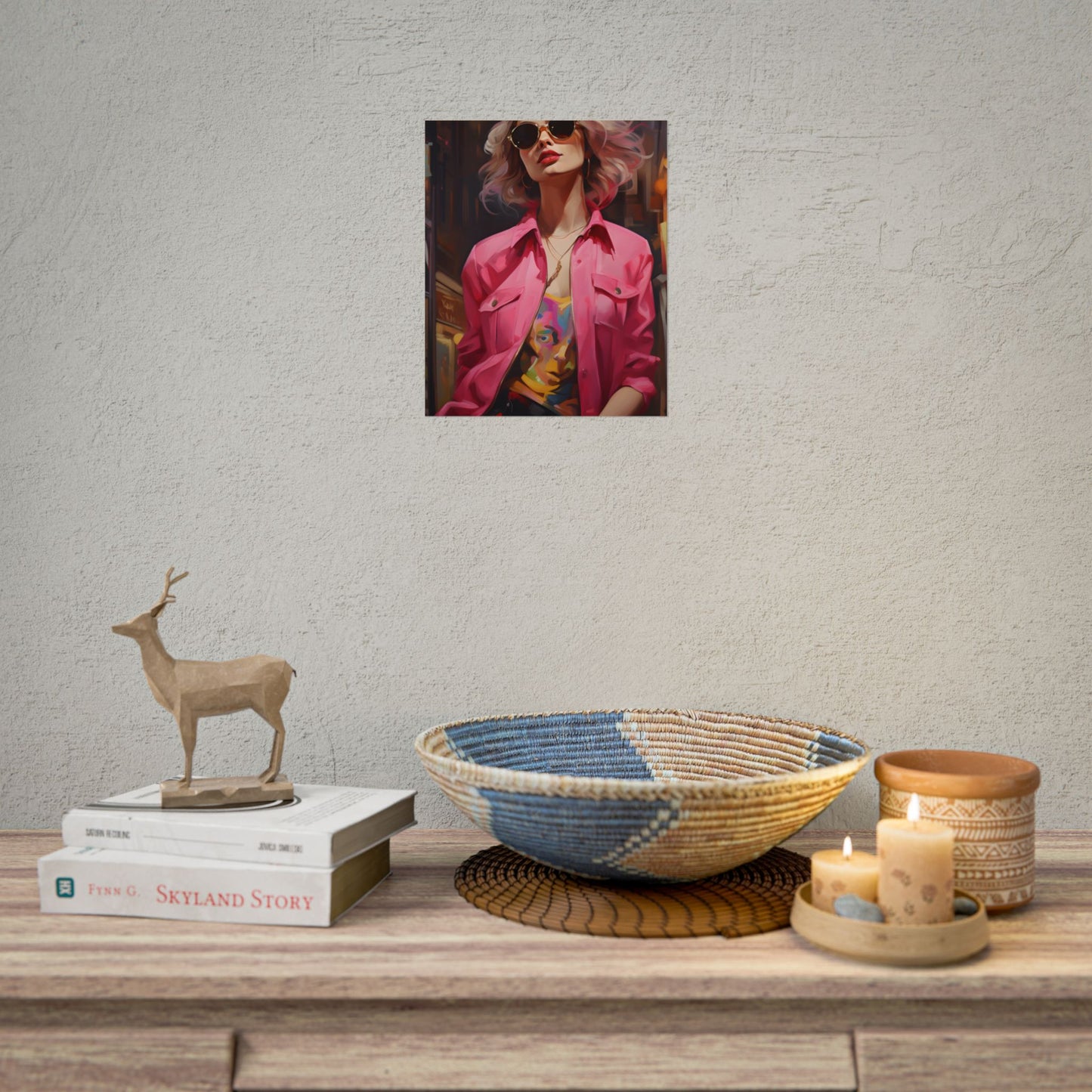 Urban Fashionista: City Chic Style Portrait - Poster