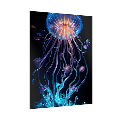 Bioluminescent Oceanic Ballet: A Mesmerizing Performance - Poster