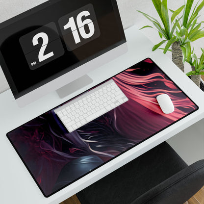 Astonishing Female Portrait with Pink Hair: Artistic Vision - Desk Mat