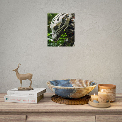 Tranquil Wildlife Sanctuary: AI-Operated Robot in Nature's Harmony - Poster