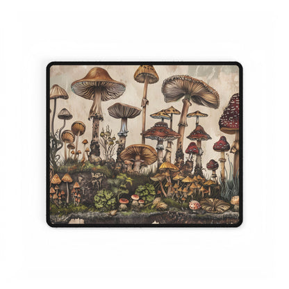 Vintage Mushroom Illustrations: A Collection of Unique Fungi - Desk Mat