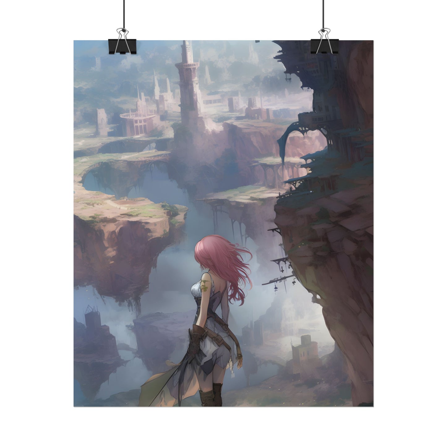 Vibrant Bird in Flight: Anime Style Digital Art - Poster