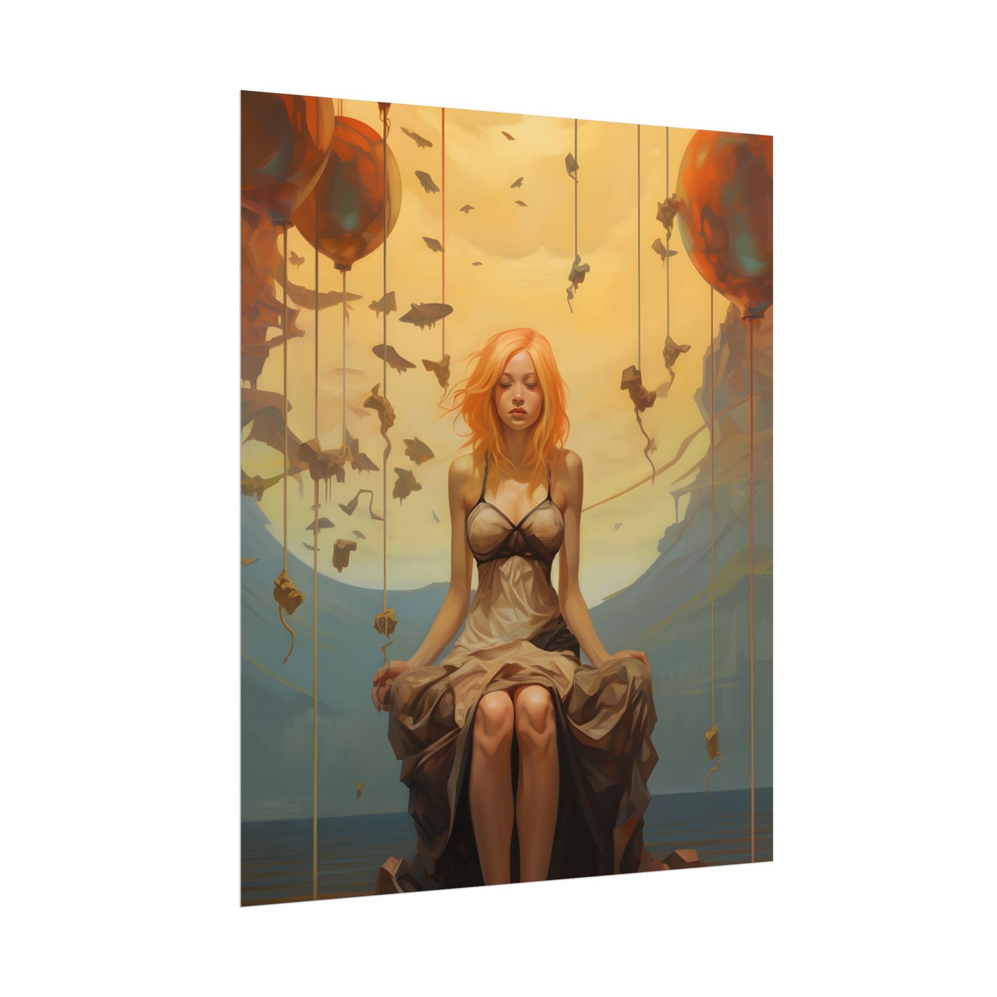 Leg Study in Natural Light: Dark Art Photography - Poster