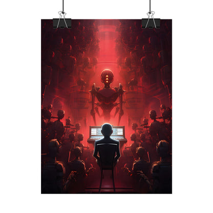 Robot Symphony: Futuristic Music Art - Poster