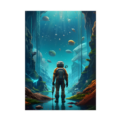 Futuristic Wilderness Explorer: Sci-fi Adventure Artwork - Poster
