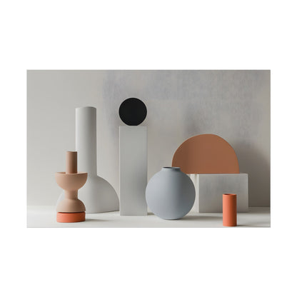 Minimalist Simple Geometric Jewelry: Close-Up View - Poster