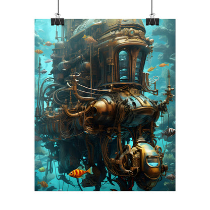 Steampunk Oceanic Adventure: A Crew's Journey Through Time - Poster