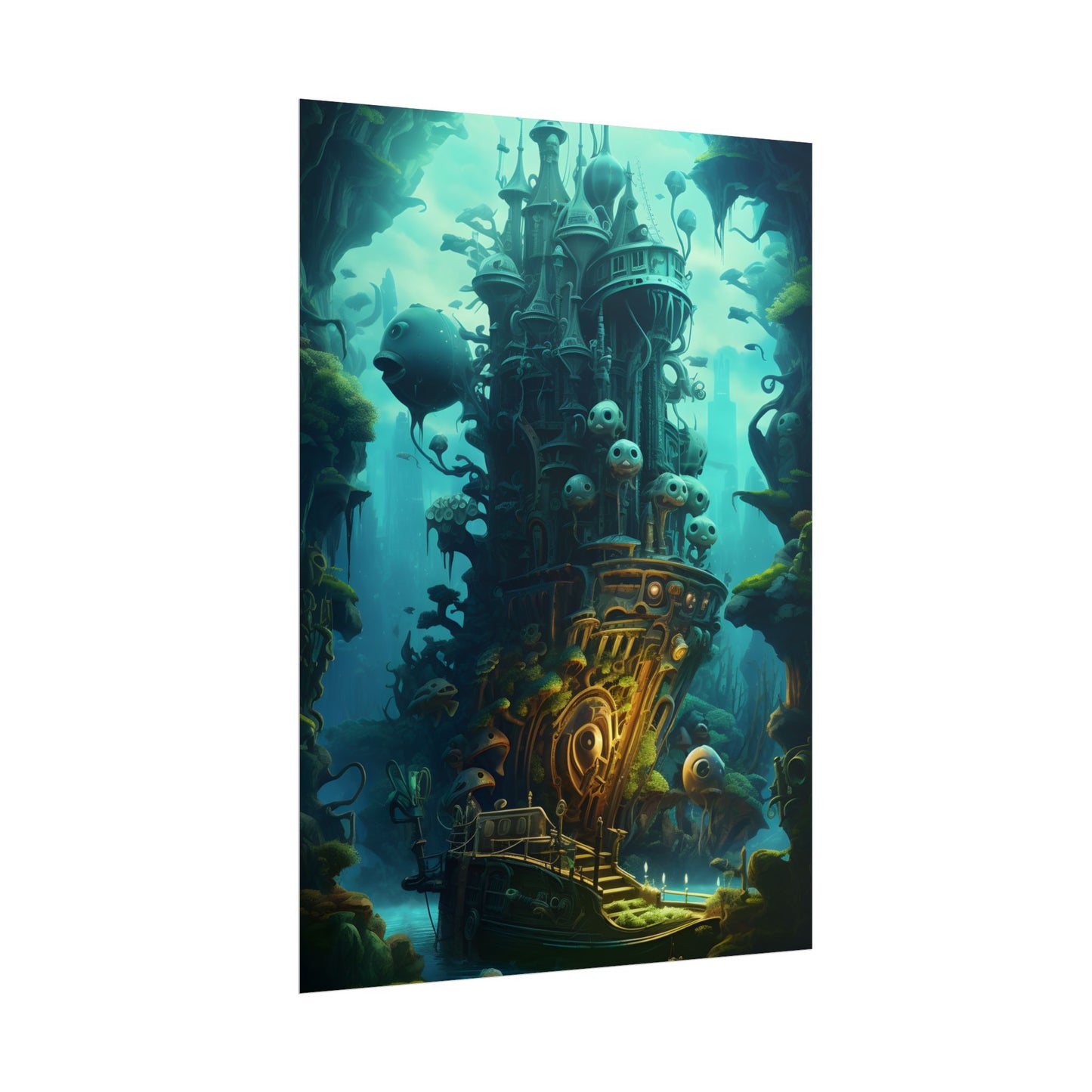 Steampunk Undersea Odyssey: Captain Nemo's Mechanical Voyage - Poster