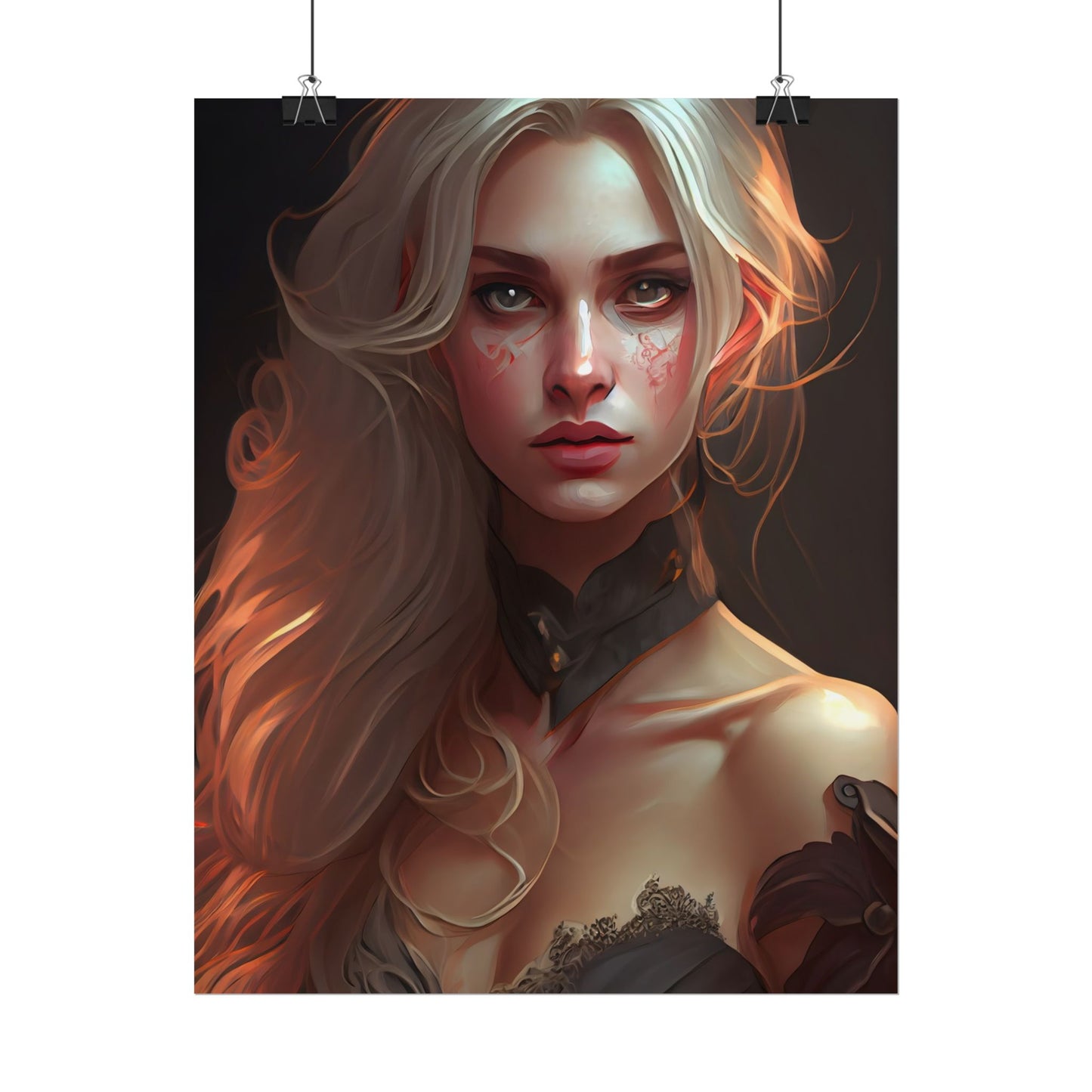 Blonde Beauty: Artistic Portrait of a Woman - Poster