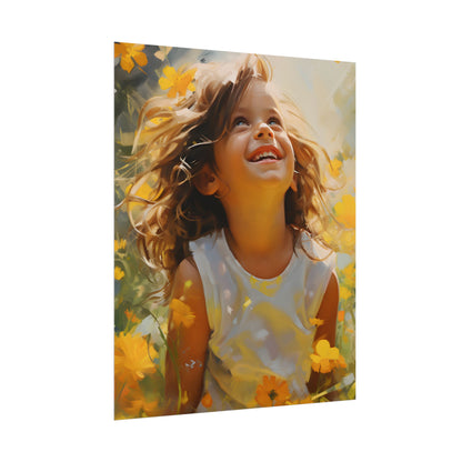 Childhood Innocence Portrait: A Candid Moment - Poster