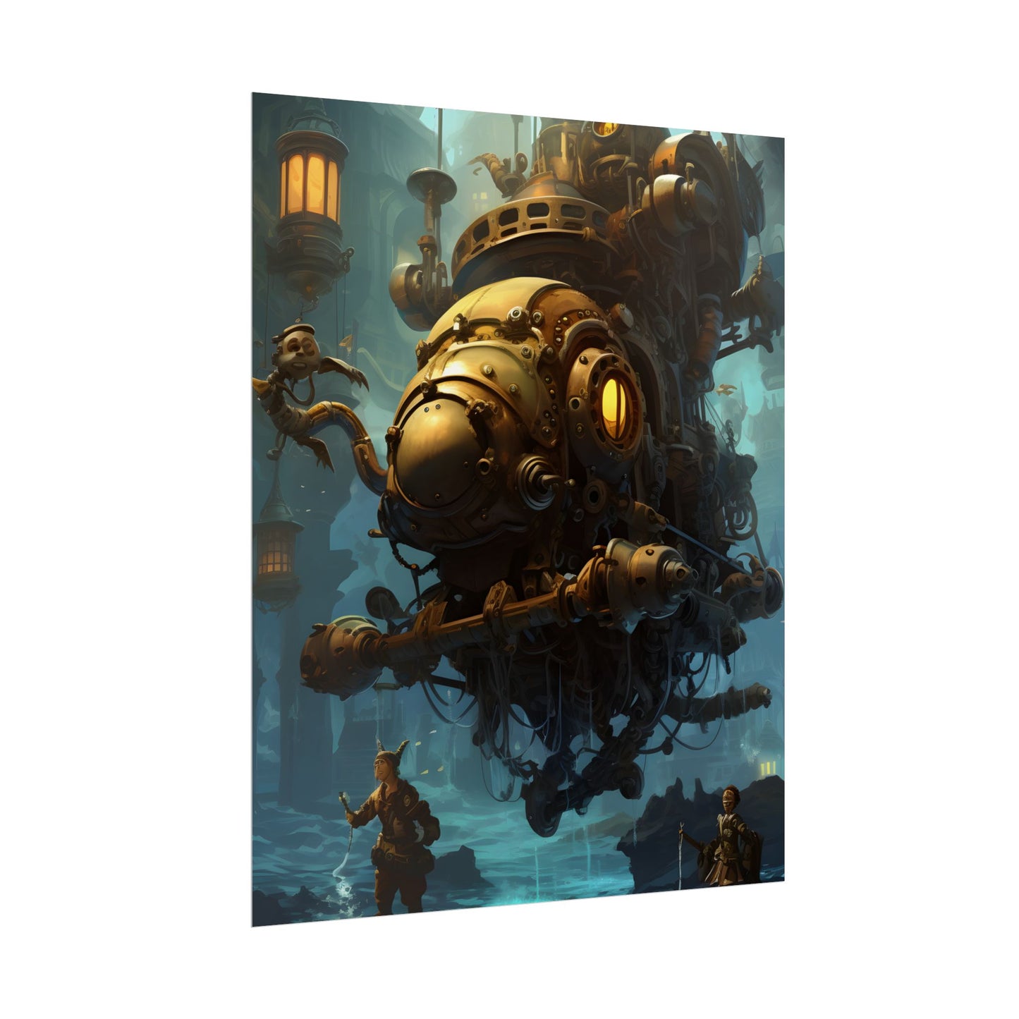 Epic Steampunk Oceanic Adventure: Crew Sets Sail - Poster