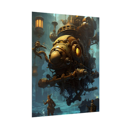 Epic Steampunk Oceanic Adventure: Crew Sets Sail - Poster