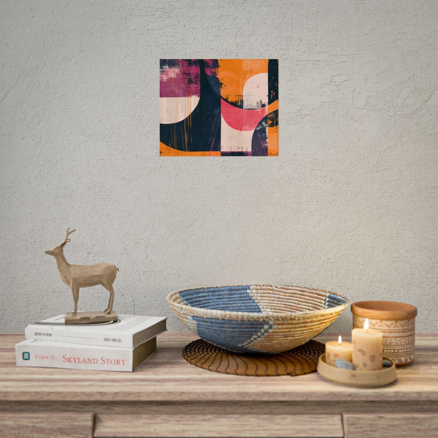 Vibrant Abstract Geometries: Colorful Artwork in Bold Shades - Poster