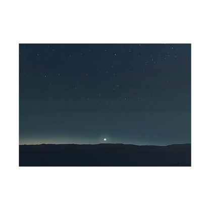 Minimalist Night Sky: Celestial Artwork with Stars and Palette - Poster