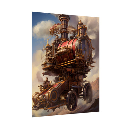 Steampunk Thrill: Airship Sky Race Adventure - Poster