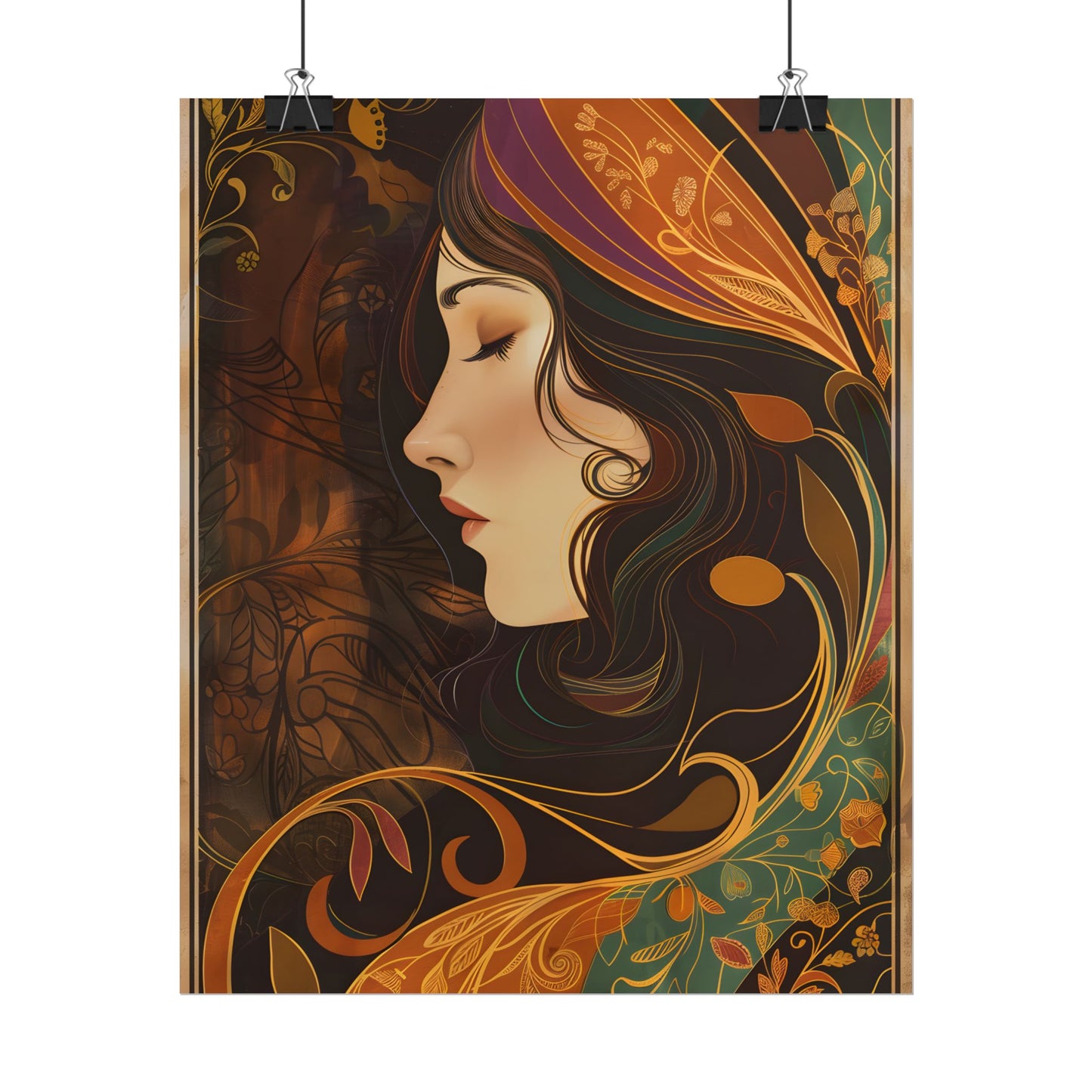 Vintage Art Nouveau Poster: Elegant Design - Poster