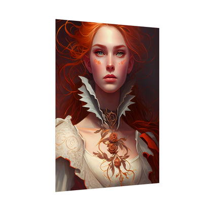 Portrait of a Redhead in Soft Light - Poster