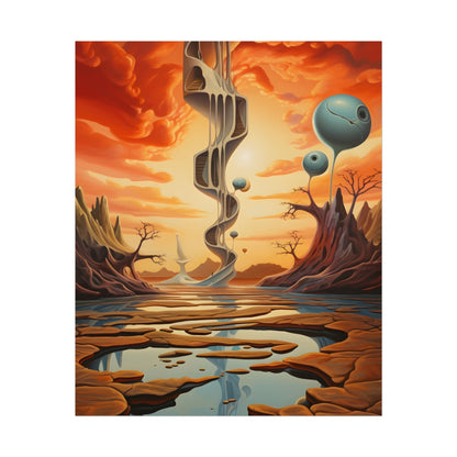 Surreal Psychedelic Dreamscapes: Vibrant Artwork - Poster