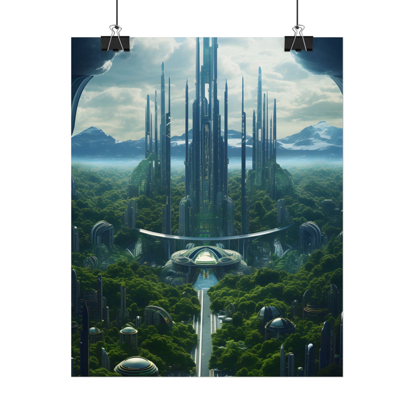 Dystopian Utopia: Perfect Yet Oppressive Society - Artwork - Poster