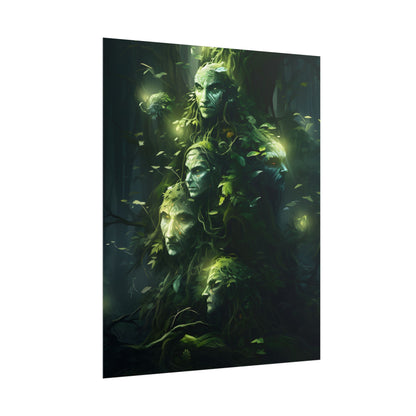Mystical Morning Guardians: Ancient Forest Spirits - Poster