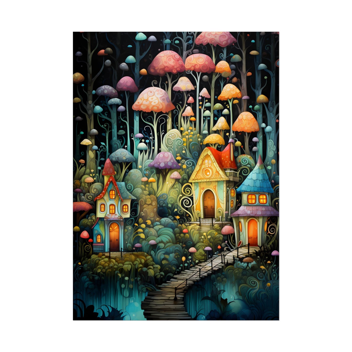 Enchanted Forest Fairies: A Classic Whimsical Artwork - Poster