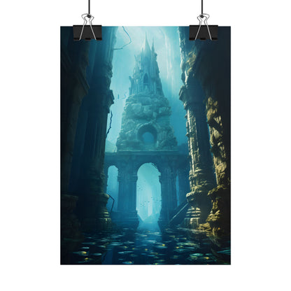 Lost Underwater Civilization: Ancient City Artwork - Poster