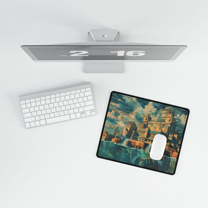 Vintage Travel Poster: Explore The Underwater Destination - Desk Mat