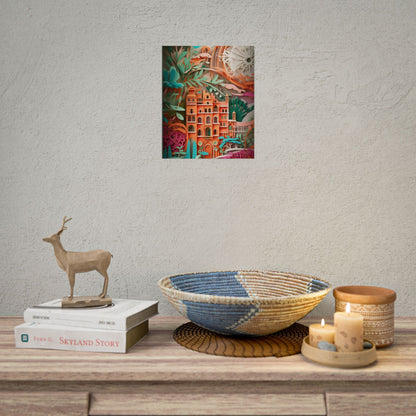 European Paper Quilled Landscape: Artistic Craftsmanship - Poster