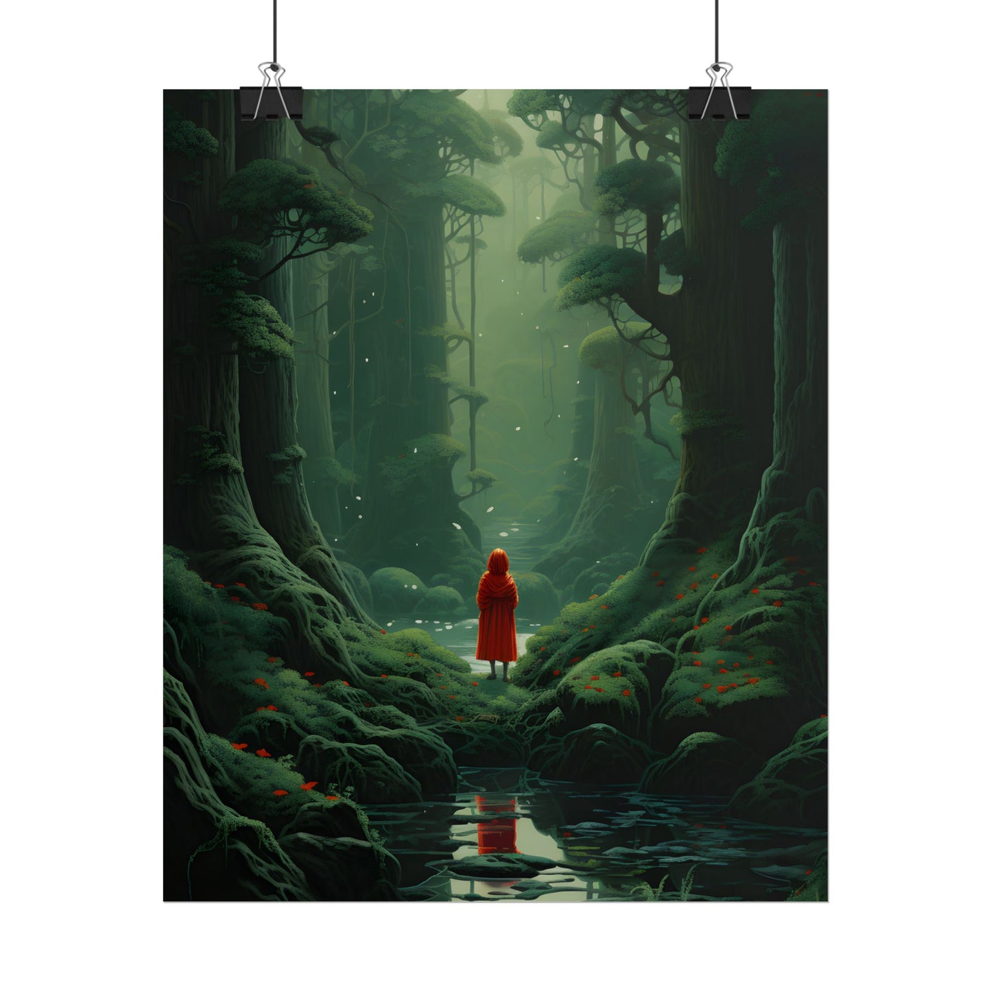 Casual Outdoors: Person in Nature Artwork - Poster