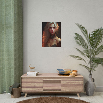 Blonde Beauty: Artistic Portrait of a Woman - Poster