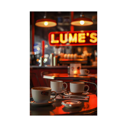 Retro Kitchen Diner: Vintage Artwork from Lukes - Poster