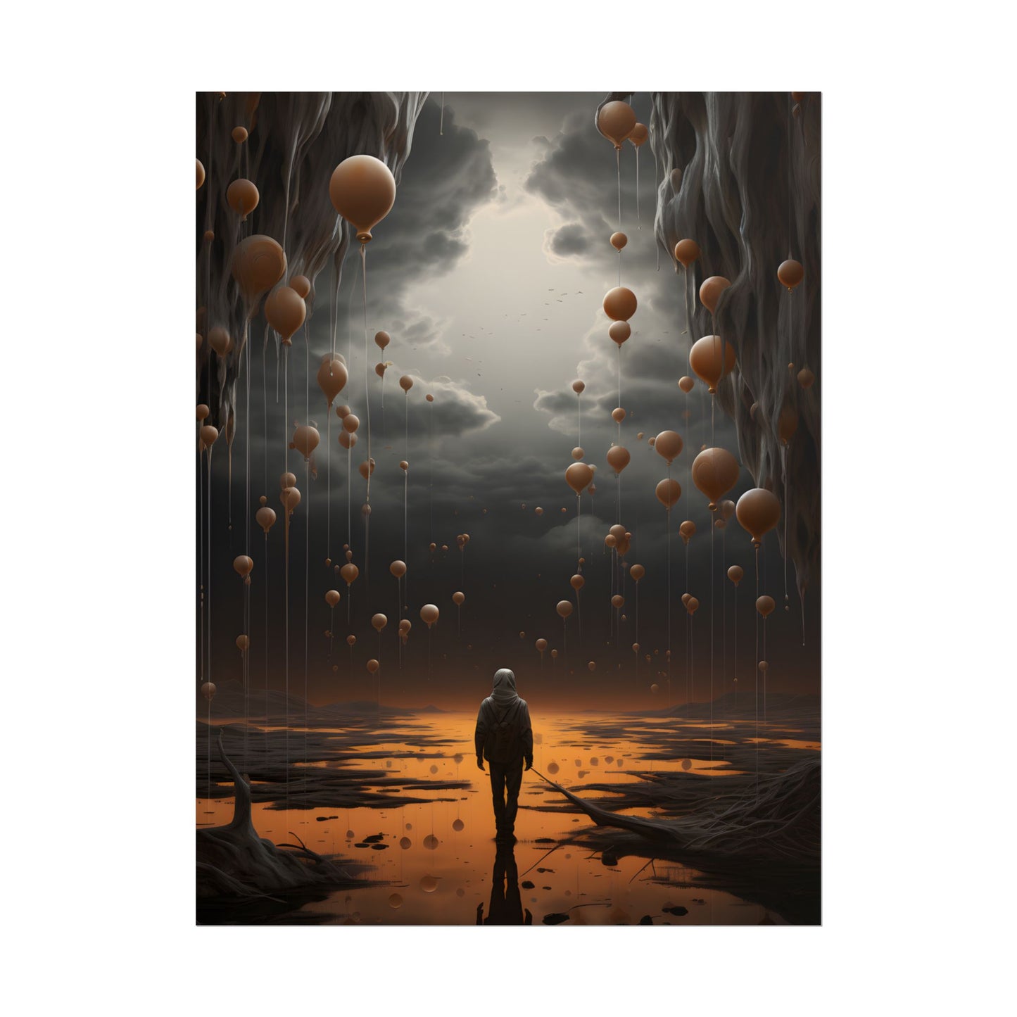 Freedom in Nature: Casual Outdoor Portrait - Poster