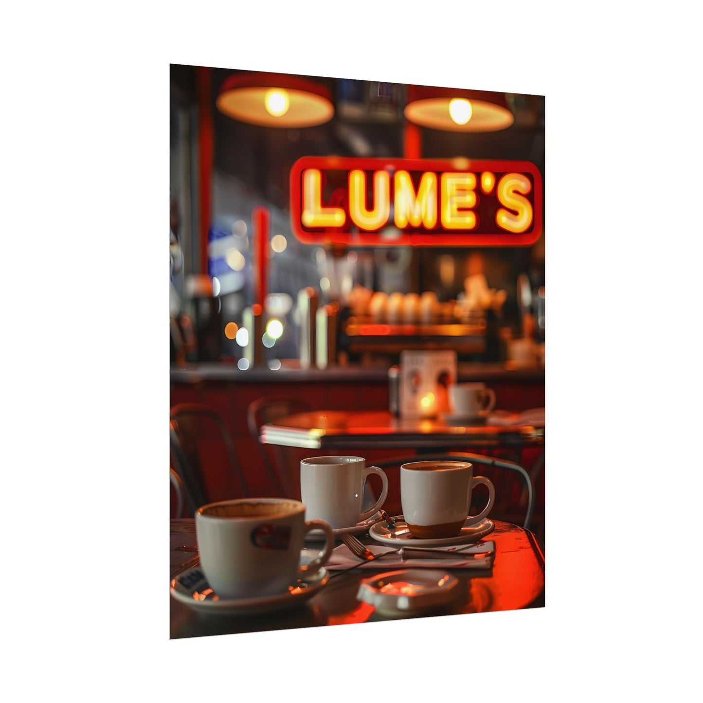 Retro Kitchen Diner: Vintage Artwork from Lukes - Poster