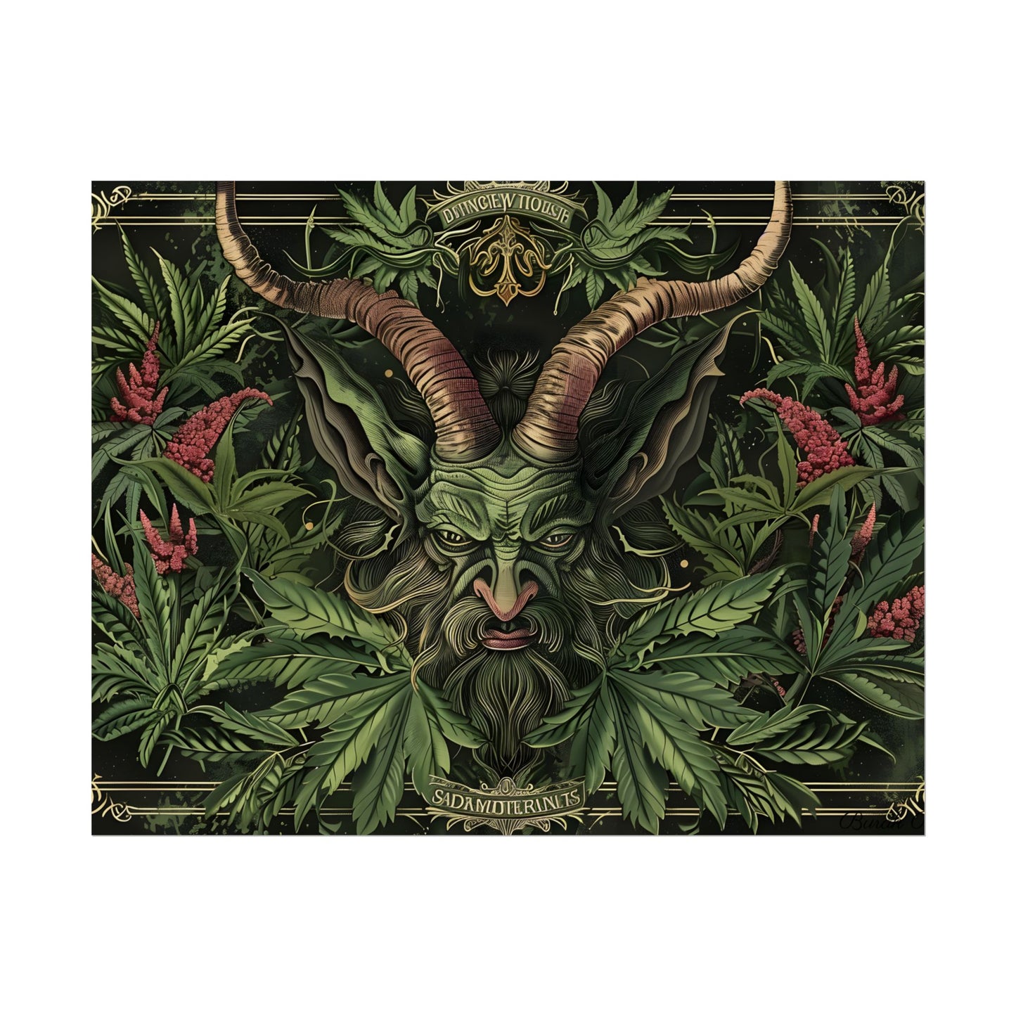 Victorian Devil: Dark Ominous Illustration - Poster