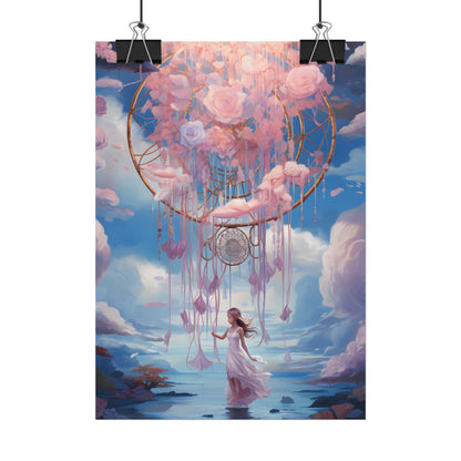 Dreamscape of Whispers: Ethereal Realm Digital Artwork - Poster