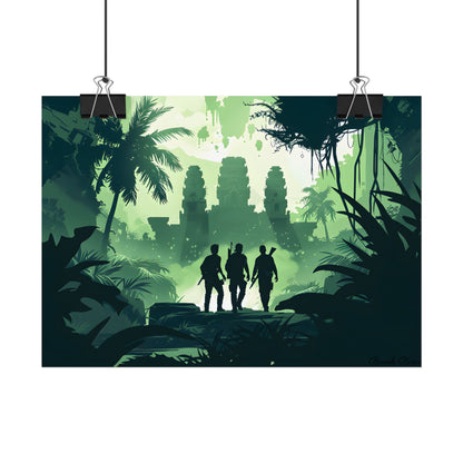 Young Adventurer: Minimalist Digital Portrait - Poster