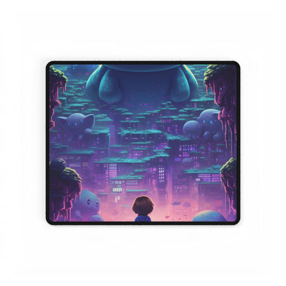 Pixelated Cyber-Pet: Digital Art in Colorful Pixels - Desk Mat